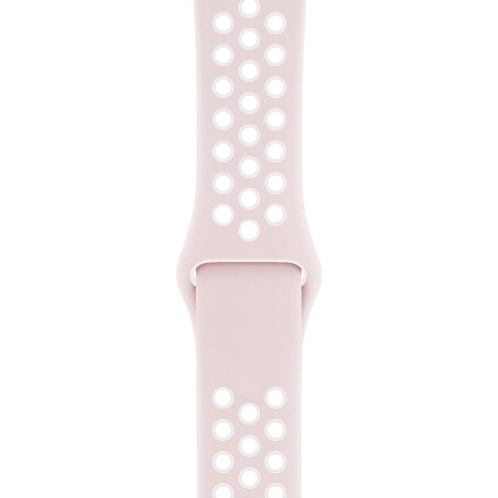 Apple Watch ile Uyumlu 42-44mm Silikon Kayış Pudra/Beyaz