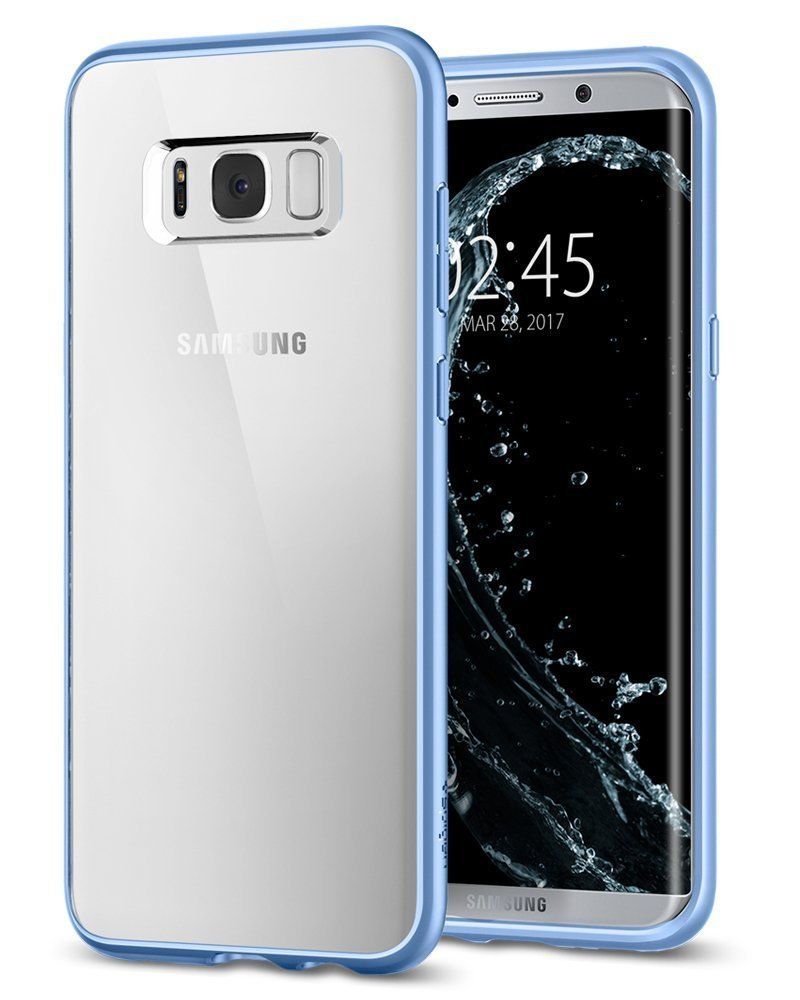 Spigen Galaxy S8 Plus ile Uyumlu Kılıf Ultra Hybrid Blue Coral