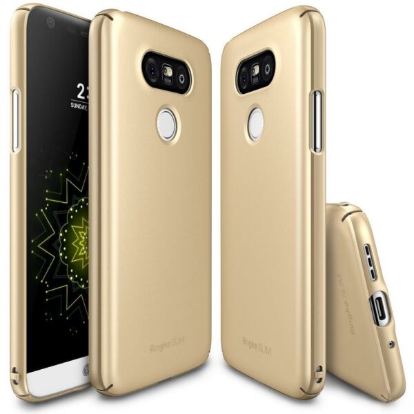 Ringke Slim G5 ile Uyumlu Kılıf Royal Gold 4 Tarafı Saran İnce Şık Tasarım