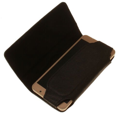 iPhone 6 Plus/6 Plus ile Uyumlu Kemere Takmalı Hakiki Deri Kılıf Siyah