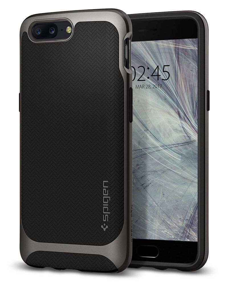 Spigen OnePlus 5 ile Uyumlu Kılıf Neo Hybrid Gun Metal