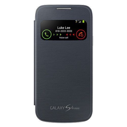 Galaxy S4 Mini i9190 ile Uyumlu S View Cover Kılıf Siyah EF-CI919BBEGWW