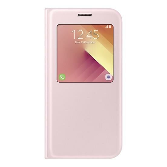 Galaxy A7(2017) ile Uyumlu S View Cover Pembe EF-CA720PPEGWW