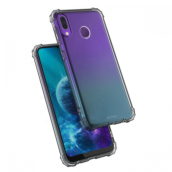 Blogy P20 Lite ile Uyumlu Crystal Fit Kılıf Smoke Black