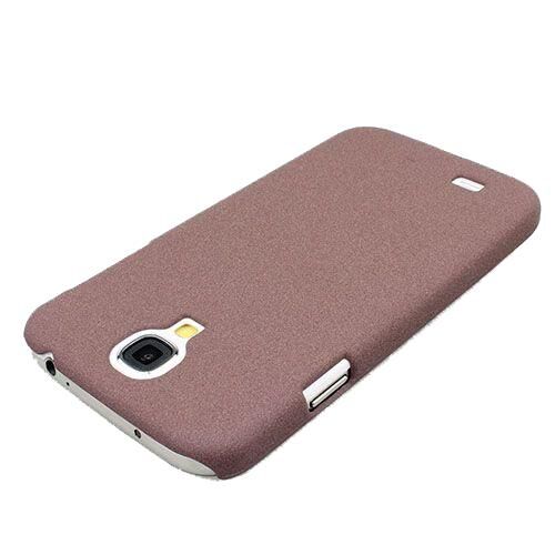 Galaxy S4 i9500 ile Uyumlu Kumlu Sert Kauçuk Kılıf Lila