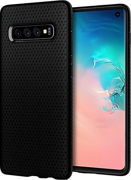 Spigen Galaxy S10 ile Uyumlu Kılıf Liquid Air Matte Black