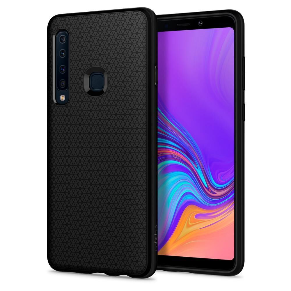 Spigen Galaxy A9 2018 ile Uyumlu Kılıf Liquid Air Matte Black