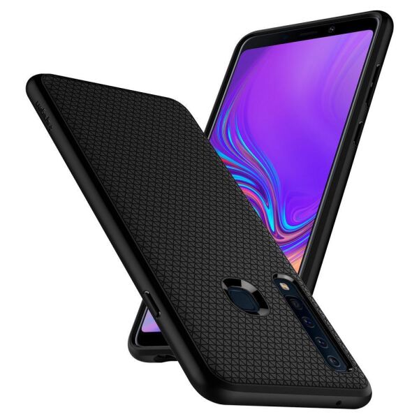 Spigen Galaxy A9 2018 ile Uyumlu Kılıf Liquid Air Matte Black