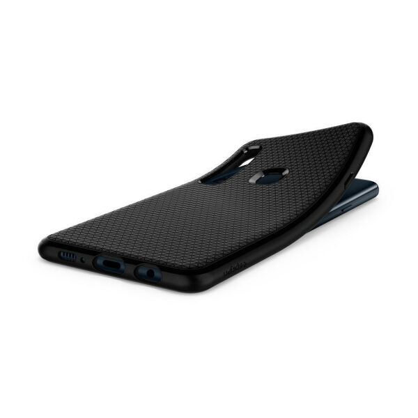 Spigen Galaxy A9 2018 ile Uyumlu Kılıf Liquid Air Matte Black