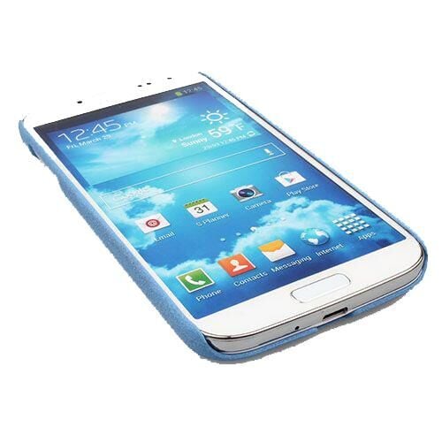 Galaxy S4 i9500 ile Uyumlu Kumlu Sert Kauçuk Kılıf Mavi