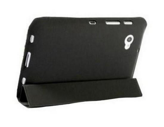 Galaxy Tab 7 Plus P6200 ile Uyumlu Ultra Slim Deri Kılıf Siyah Renk