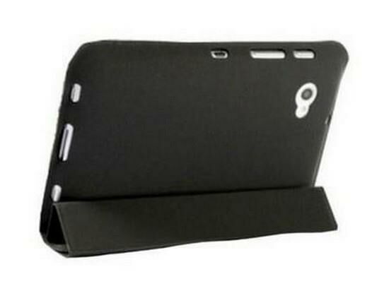 Galaxy Tab 7 Plus P6200 ile Uyumlu Ultra Slim Deri Kılıf Siyah Renk