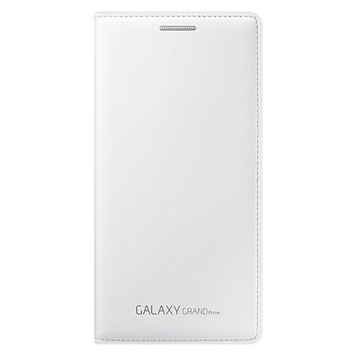Galaxy Grand Prime ile Uyumlu Kılıf Flip Wallet Beyaz EF-WG530BWSEGWW