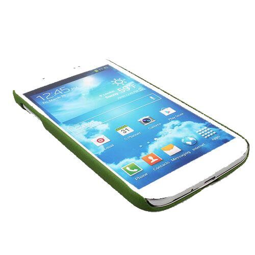 Galaxy S4 i9500 ile Uyumlu Kumlu Sert Kauçuk Kılıf Yeşil