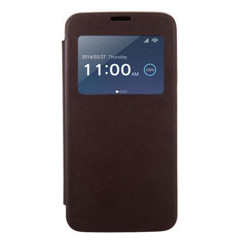 Anymode G900 Galaxy S5 ile Uyumlu View Flip Cover Kılıf Kahve