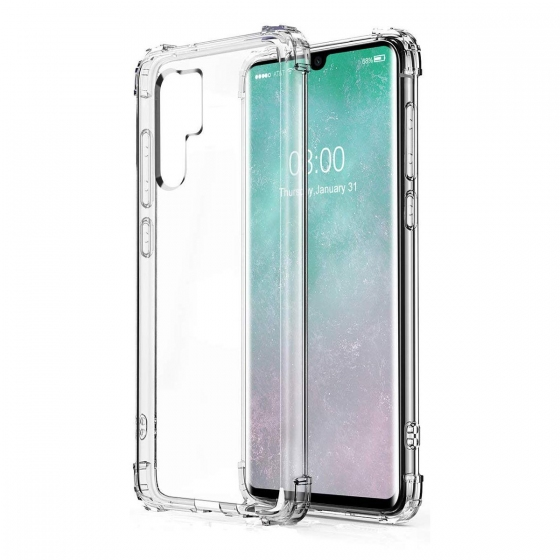Blogy P30 Pro ile Uyumlu Crystal Fit Kılıf Crystal Clear