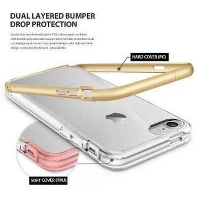 Ringke Frame iPhone 7 ile Uyumlu Çerçeveli Bumper Kılıf Sf Black