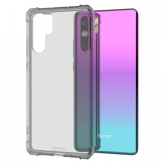 Blogy P30 Pro ile Uyumlu Crystal Fit Kılıf Smoke Black