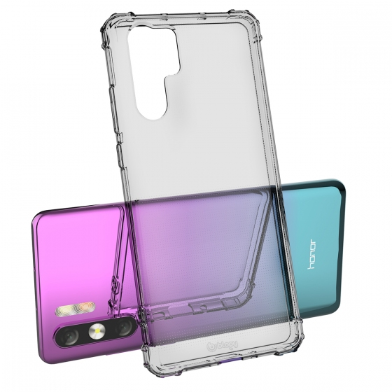 Blogy P30 Pro ile Uyumlu Crystal Fit Kılıf Smoke Black