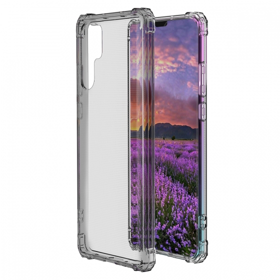 Blogy P30 Pro ile Uyumlu Crystal Fit Kılıf Smoke Black