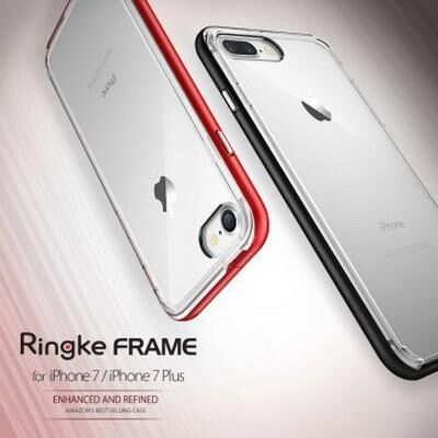 Ringke Frame iPhone 7 ile Uyumlu Çerçeveli Bumper Kılıf Royal Gold