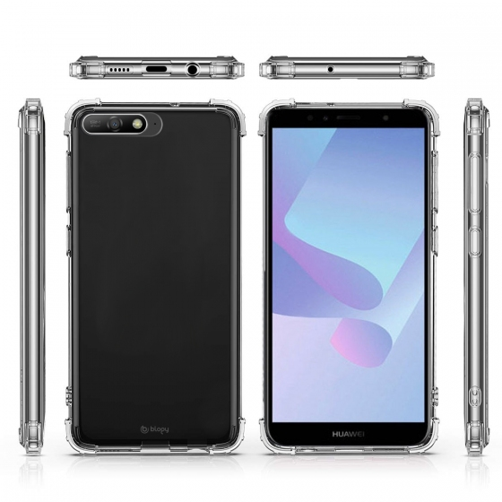 Blogy Y6 2018 ile Uyumlu Crystal Fit Kılıf Crystal Clear