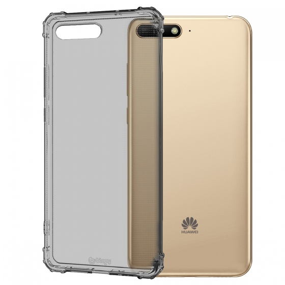 Blogy Y6 2018 ile Uyumlu Crystal Fit Kılıf Smoke Black