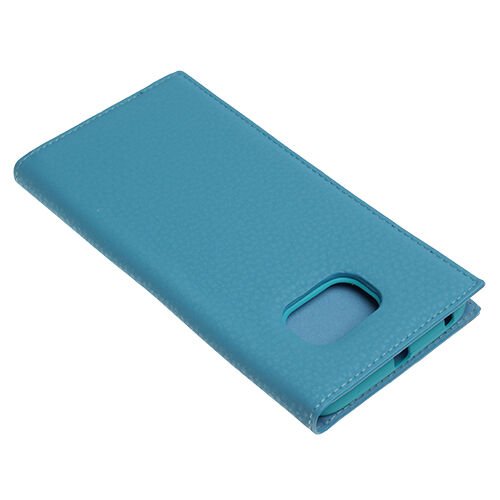 Galaxy S6 Edge ile Uyumlu Kılıf Kapaklı Safir Serisi Mavi