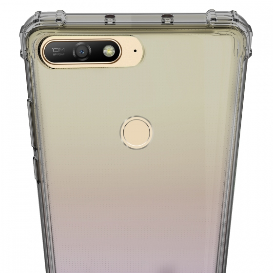 Blogy Y7 2018 ile Uyumlu Crystal Fit Kılıf Smoke Black