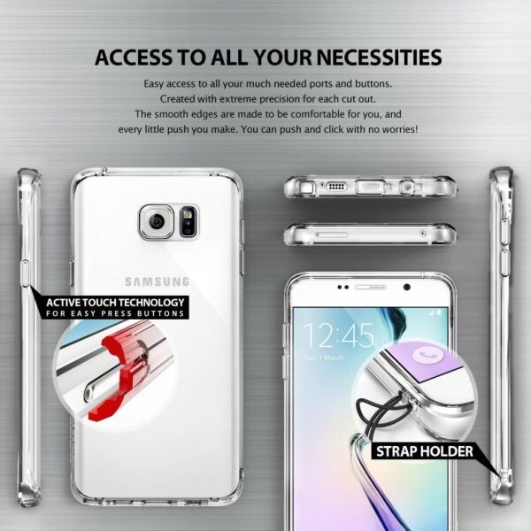 Ringke Fusion Galaxy NOTE 5 ile Uyumlu Kılıf Crsytal Clear TPU Bumper Extra Darbe Emici