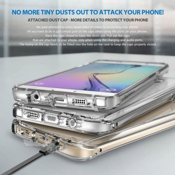 Ringke Fusion Galaxy NOTE 5 ile Uyumlu Kılıf Crsytal Clear TPU Bumper Extra Darbe Emici
