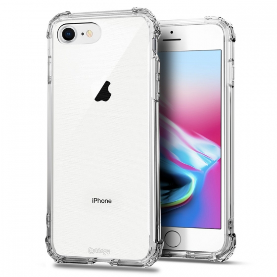 Blogy iPhone 8 / 7 ile Uyumlu Crystal Fit Kılıf Crystal Clear