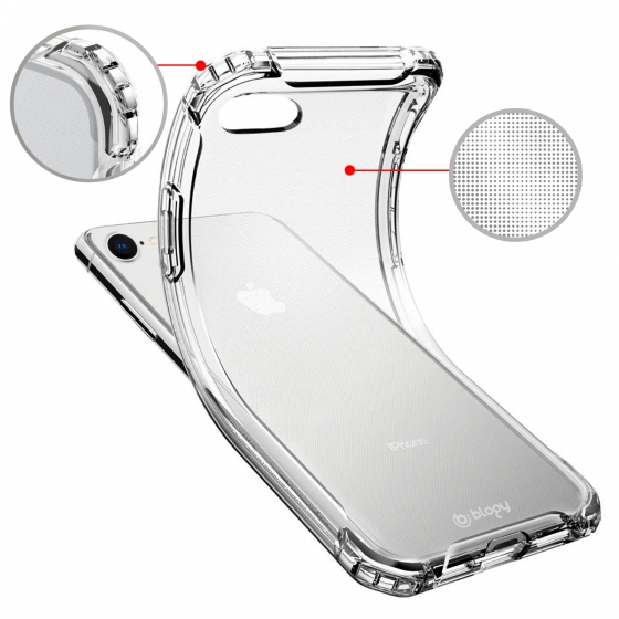 Blogy iPhone 8 / 7 ile Uyumlu Crystal Fit Kılıf Crystal Clear