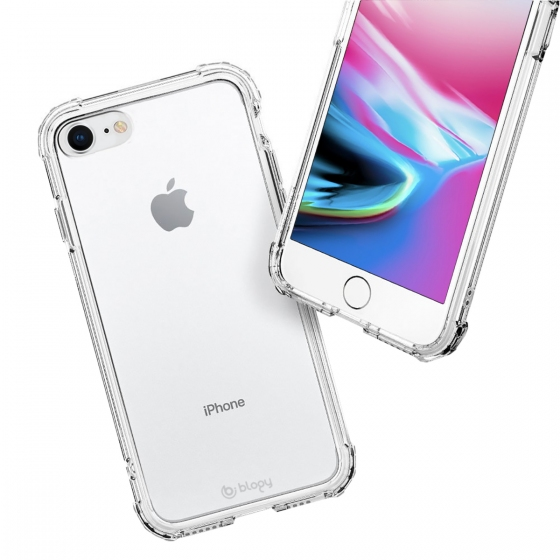 Blogy iPhone 8 / 7 ile Uyumlu Crystal Fit Kılıf Crystal Clear