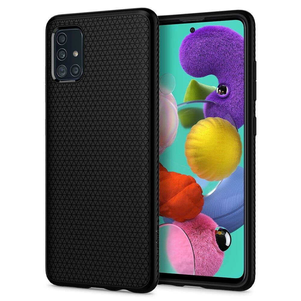Spigen Galaxy A51 ile Uyumlu Kılıf Liquid Air Matte Black