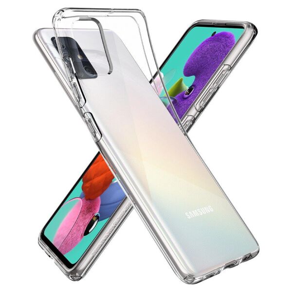 Spigen Galaxy A51 ile Uyumlu Kılıf Liquid Crystal Crystal Clear