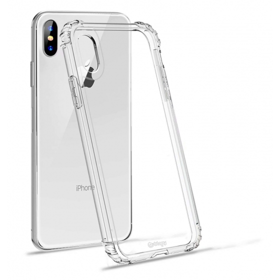 Blogy iPhone X / Xs ile Uyumlu Crystal Fit Kılıf Crystal Clear