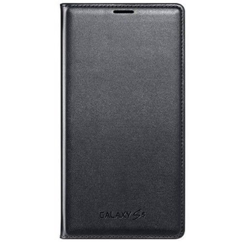 Galaxy S5 G900 ile Uyumlu Flip Wallet Kartlıklı Kılıf EF-WG900BBEGWW Siyah