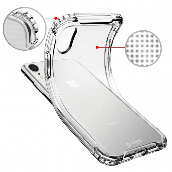 Blogy iPhone XR ile Uyumlu Crystal Fit Kılıf Crystal Clear