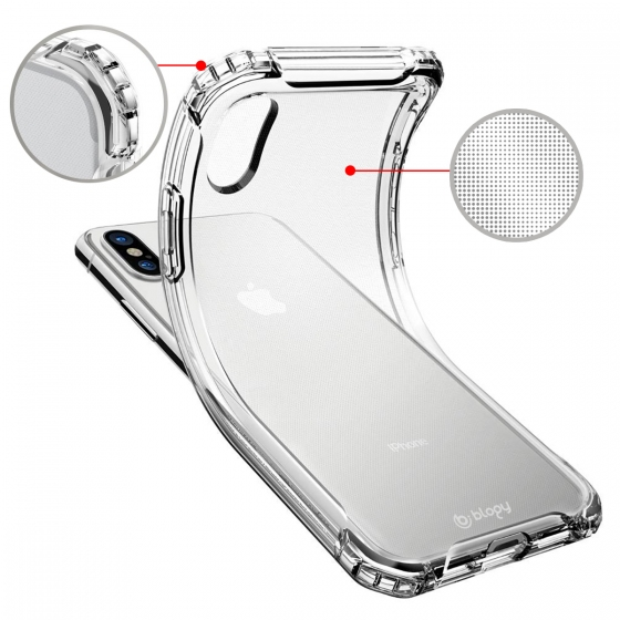 Blogy iPhone Xs Max ile Uyumlu Crystal Fit Kılıf Crystal Clear