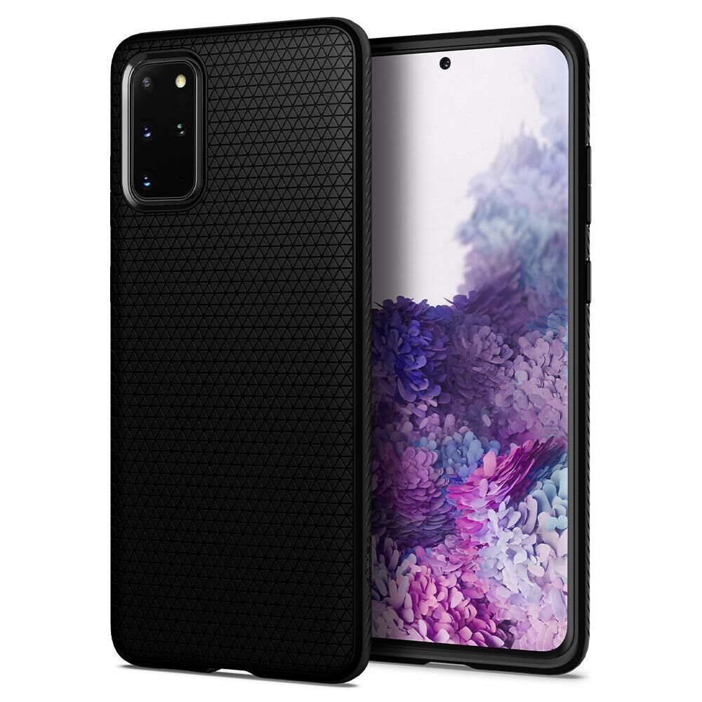 Spigen Galaxy S20 Plus ile Uyumlu Kılıf Liquid Air Matte Black
