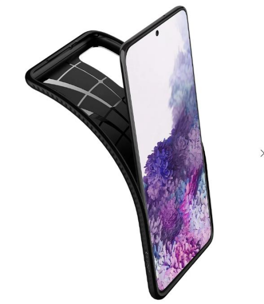 Spigen Galaxy S20 Plus ile Uyumlu Kılıf Liquid Air Matte Black
