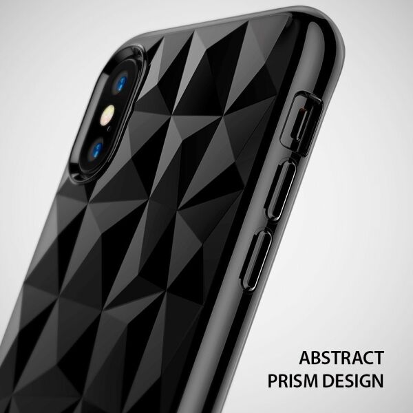 Ringke Air Prism 3D Elmas Yansıması iPhone X ile Uyumlu KIlıf Ink Black