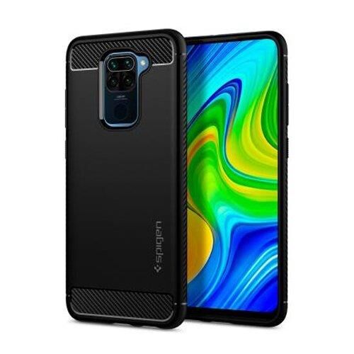 Spigen Redmi Note 9 ile Uyumlu Kılıf Rugged Armor Matte Black