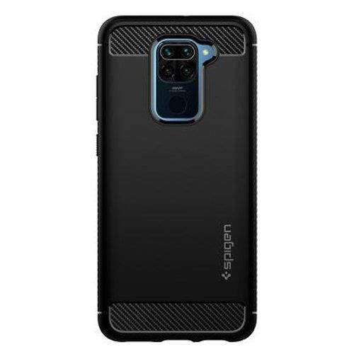 Spigen Redmi Note 9 ile Uyumlu Kılıf Rugged Armor Matte Black