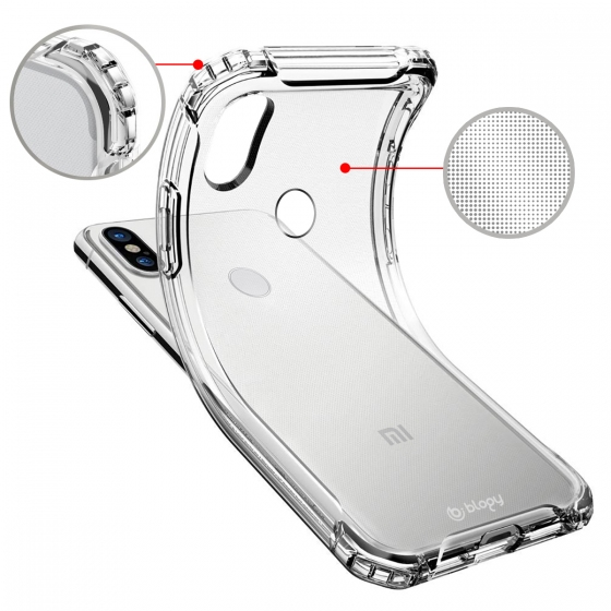 Blogy MI A2 Lite ile Uyumlu Crystal Fit Kılıf Crystal Clear