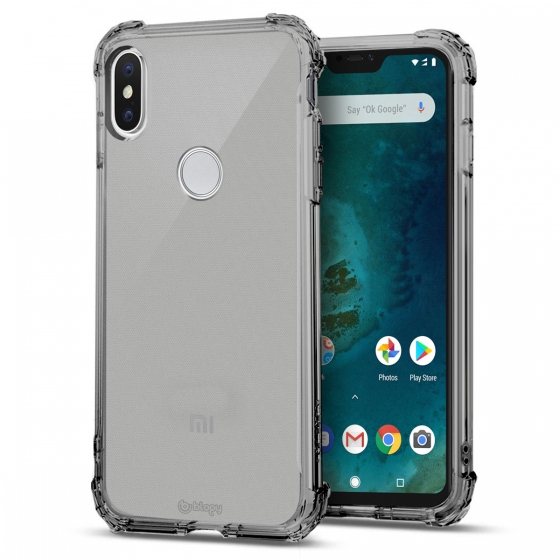 Blogy MI A2 Lite ile Uyumlu Crystal Fit Kılıf Smoke Black