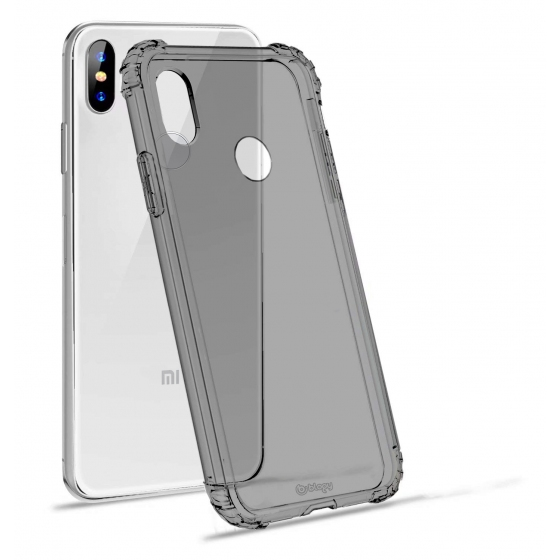 Blogy MI A2 Lite ile Uyumlu Crystal Fit Kılıf Smoke Black