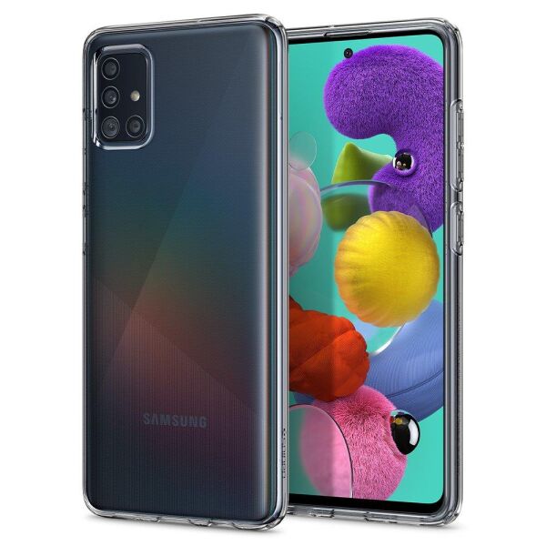 Spigen Galaxy A51 ile Uyumlu Kılıf Crystal Flex Crystal Clear
