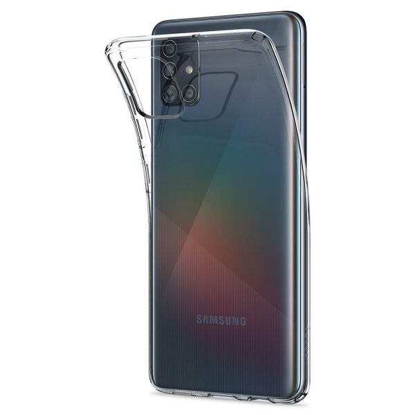 Spigen Galaxy A51 ile Uyumlu Kılıf Crystal Flex Crystal Clear